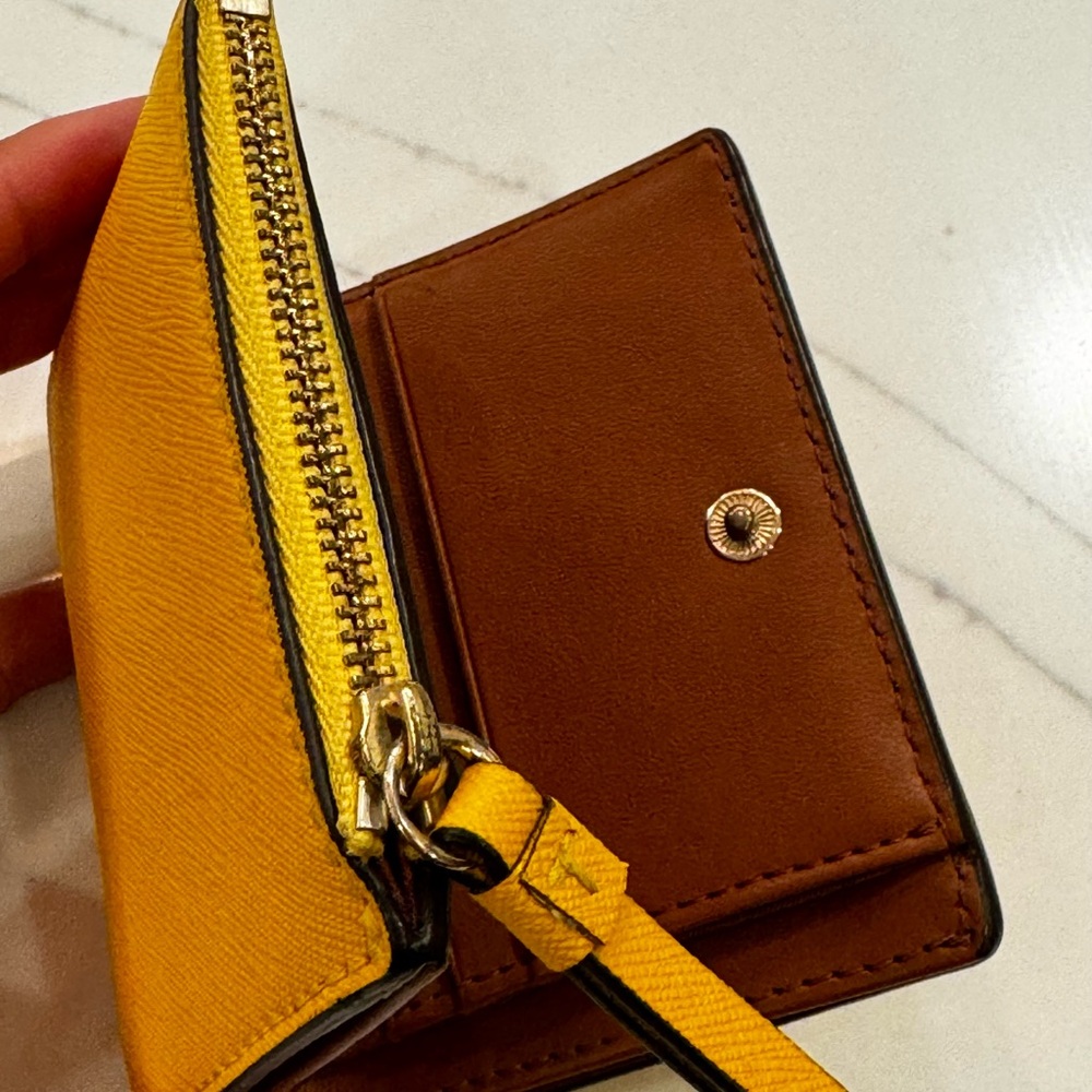 Tory Burch Yellow Leather Wallet - Picture 3 of 4
